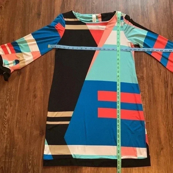 Emma & Michelle ColorBlock Dress Sheath Medium Y2k - Picture 7 of 7